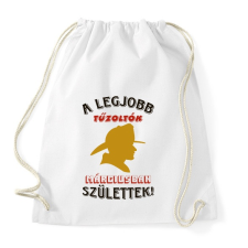 PRINTFASHION Tűzoltó szülinapja március - Sportzsák, Tornazsák - Fehér tornazsák