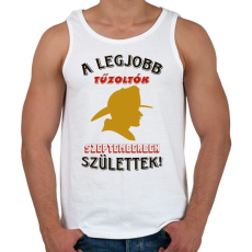 PRINTFASHION Tűzoltó szülinapja szeptember - Férfi atléta - Fehér