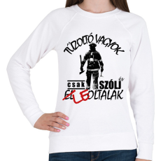 PRINTFASHION Tűzoltó vagyok - Női pulóver - Fehér