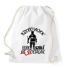 PRINTFASHION Tűzoltó vagyok - Sportzsák, Tornazsák - Fehér tornazsák