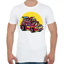 PRINTFASHION Tűzoltókocsi - Férfi póló - Fehér férfi póló