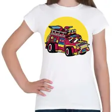 PRINTFASHION Tűzoltókocsi - Női póló - Fehér női póló