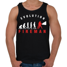 PRINTFASHION Tűzoltós evolúció - Férfi atléta - Fekete