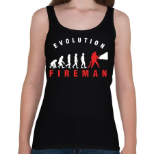 PRINTFASHION Tűzoltós evolúció - Női atléta - Fekete női trikó