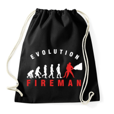 PRINTFASHION Tűzoltós evolúció - Sportzsák, Tornazsák - Fekete tornazsák