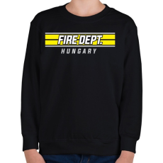 PRINTFASHION Tűzoltóság Magyarország - Gyerek pulóver - Fekete