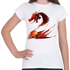 PRINTFASHION Tűzsárkány - Női póló - Fehér női póló