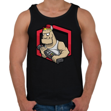 PRINTFASHION TV Troll - Férfi atléta - Fekete