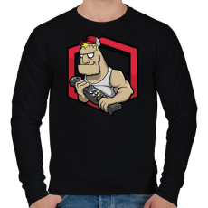 PRINTFASHION TV Troll - Férfi pulóver - Fekete