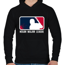 PRINTFASHION TWD - Negan Major League - Férfi kapucnis pulóver - Fekete férfi pulóver, kardigán