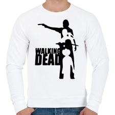 PRINTFASHION TWD sziluett - Férfi pulóver - Fehér férfi pulóver, kardigán