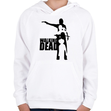 PRINTFASHION TWD sziluett - Gyerek kapucnis pulóver - Fehér gyerek pulóver, kardigán