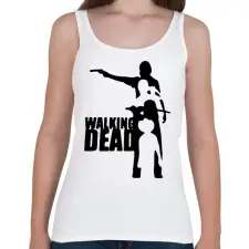 PRINTFASHION TWD sziluett - Női atléta - Fehér női trikó