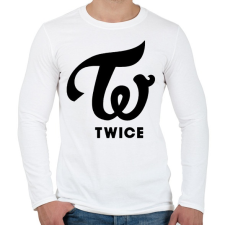 PRINTFASHION Twice - Férfi hosszú ujjú póló - Fehér férfi póló