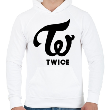 PRINTFASHION Twice - Férfi kapucnis pulóver - Fehér férfi pulóver, kardigán