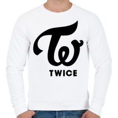 PRINTFASHION Twice - Férfi pulóver - Fehér
