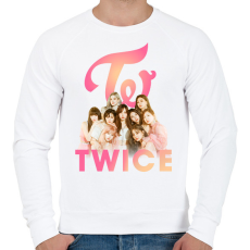 PRINTFASHION TWICE - Férfi pulóver - Fehér