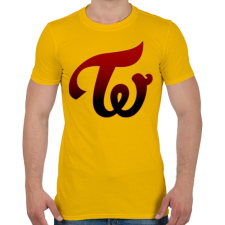 PRINTFASHION Twice logo - Férfi póló - Sárga férfi póló