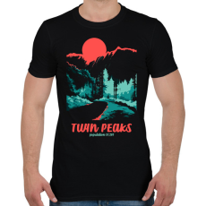 PRINTFASHION twin peaks - Férfi póló - Fekete