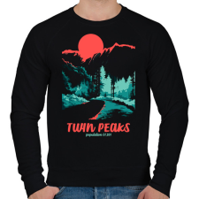 PRINTFASHION twin peaks - Férfi pulóver - Fekete férfi pulóver, kardigán