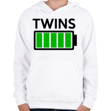 PRINTFASHION TWINS - Gyerek kapucnis pulóver - Fehér gyerek pulóver, kardigán