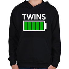 PRINTFASHION TWINS - Gyerek kapucnis pulóver - Fekete gyerek pulóver, kardigán