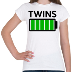 PRINTFASHION TWINS - Női póló - Fehér