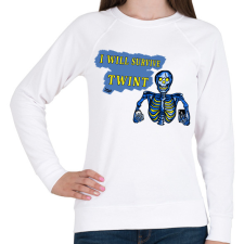 PRINTFASHION Twint - Női pulóver - Fehér női pulóver, kardigán