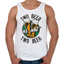 PRINTFASHION TWO beer  - Férfi atléta - Fehér atléta, trikó