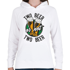 PRINTFASHION TWO beer  - Női kapucnis pulóver - Fehér női pulóver, kardigán