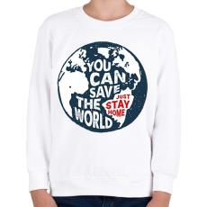 PRINTFASHION U can save the world!  - Gyerek pulóver - Fehér