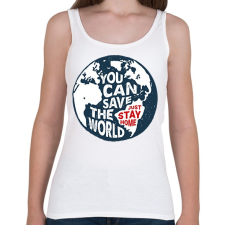 PRINTFASHION U can save the world!  - Női atléta - Fehér női trikó