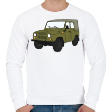 PRINTFASHION Uaz - Férfi pulóver - Fehér