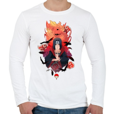 PRINTFASHION Uchiha Itachi - Férfi hosszú ujjú póló - Fehér
