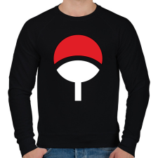 PRINTFASHION Uchiha logó - Férfi pulóver - Fekete férfi pulóver, kardigán