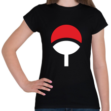PRINTFASHION Uchiha logó - Női póló - Fekete női póló
