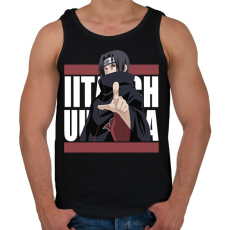 PRINTFASHION Ucsiha Itachi - Férfi atléta - Fekete