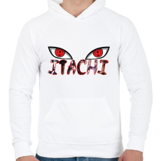 PRINTFASHION Ucsiha Itacsi eyes - Férfi kapucnis pulóver - Fehér