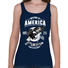 PRINTFASHION Üdv Amerikában - Női atléta - Sötétkék