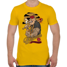 PRINTFASHION Üdvözöllek a környéken - Férfi póló - Sárga