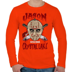 PRINTFASHION Üdvözöllek a kristály tónál - Férfi hosszú ujjú póló - Narancs