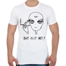 PRINTFASHION Ufo art - Férfi póló - Fehér férfi póló