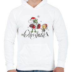 PRINTFASHION ufo karácsony - Férfi kapucnis pulóver - Fehér