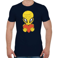 PRINTFASHION UFO love me - Férfi póló - Sötétkék férfi póló