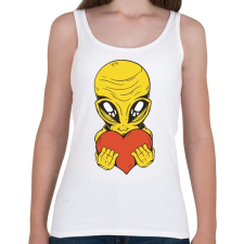 PRINTFASHION UFO love me - Női atléta - Fehér női trikó