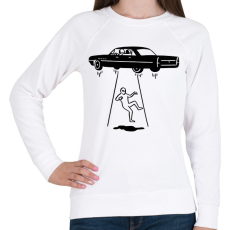 PRINTFASHION Ufó rablás - Női pulóver - Fehér