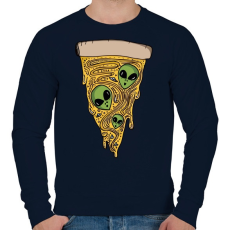 PRINTFASHION Ufó-szelet - Férfi pulóver - Sötétkék
