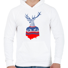 PRINTFASHION Ugly winter pulover - Férfi kapucnis pulóver - Fehér férfi pulóver, kardigán