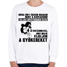 PRINTFASHION Úgy érzem magam mint a kisvakond - Gyerek pulóver - Fehér gyerek pulóver, kardigán
