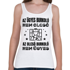 PRINTFASHION Ügyes burkoló - Női atléta - Fehér női trikó